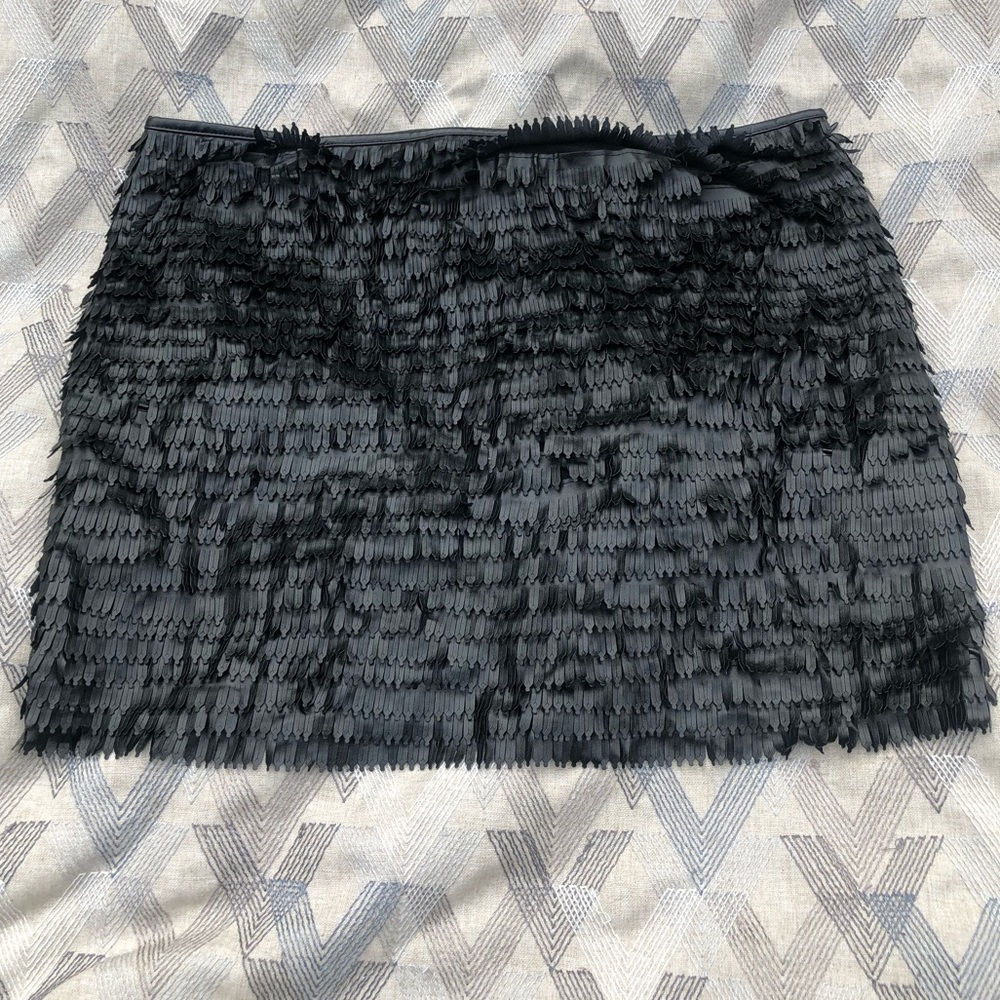 Max Studio Black Textured Mini Skirt